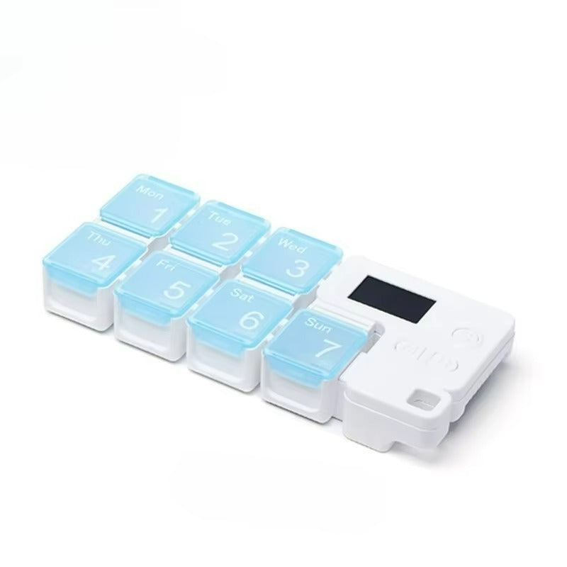 Intelligent timed medicine box, portable and detachable alarm clock, packaged medicine box, medication reminder device